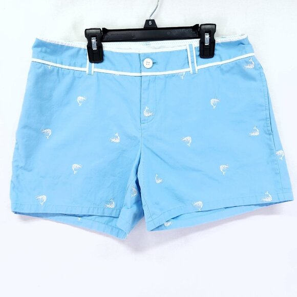 Lilly Pulitzer Shorts Palm Beach Size 10 Embroidered Crawfish Shrimp Pockets 5" - Picture 1 of 13
